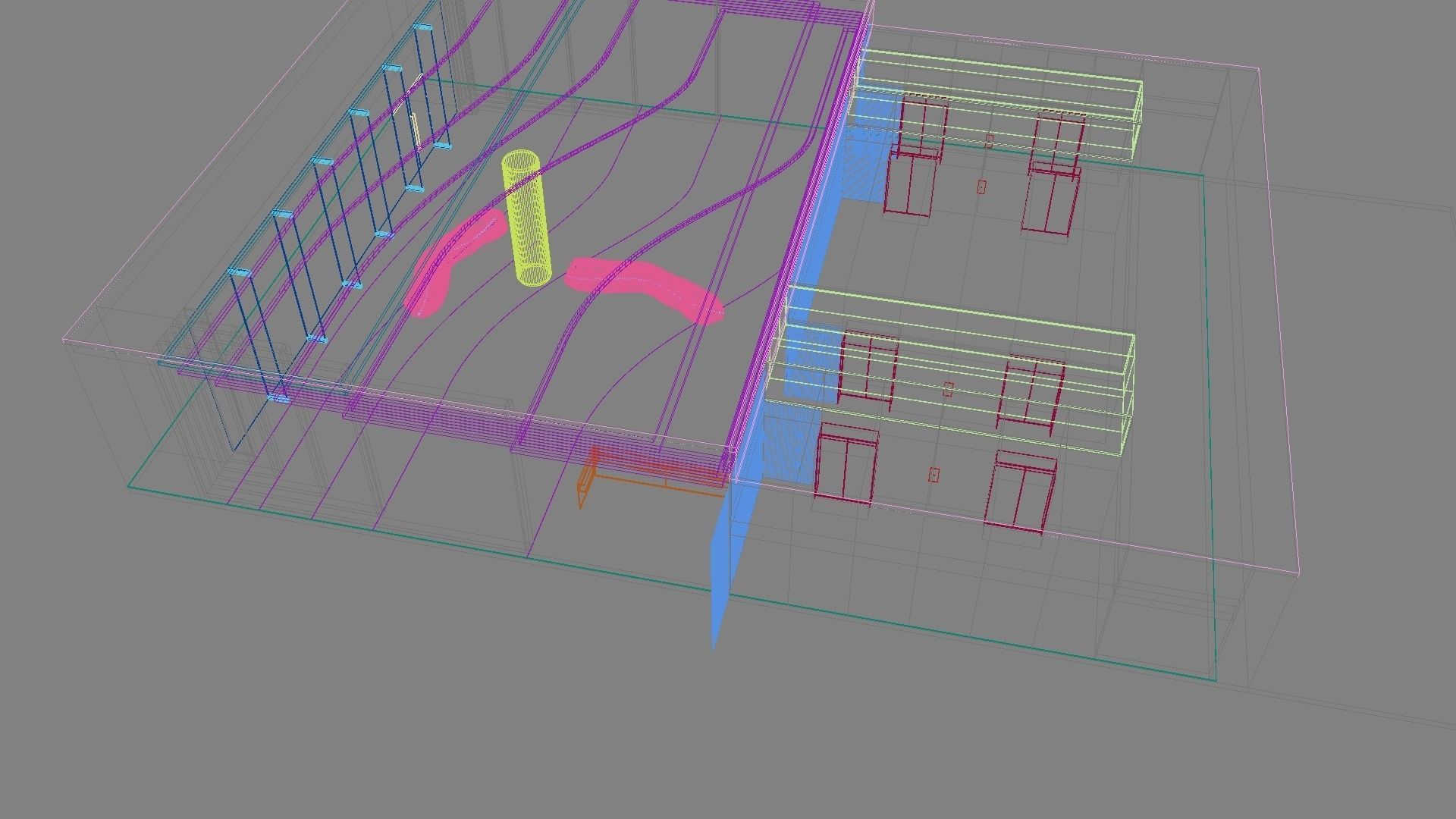 Contemporary lobby in business center 3D model_17