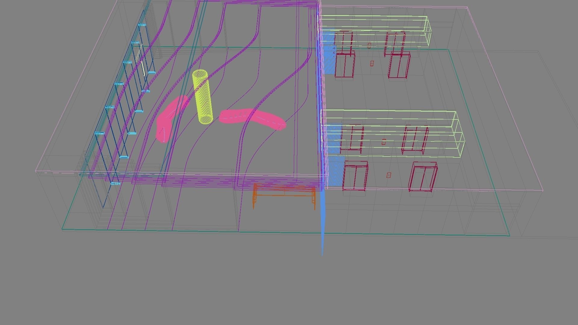 Contemporary lobby in business center 3D model_30