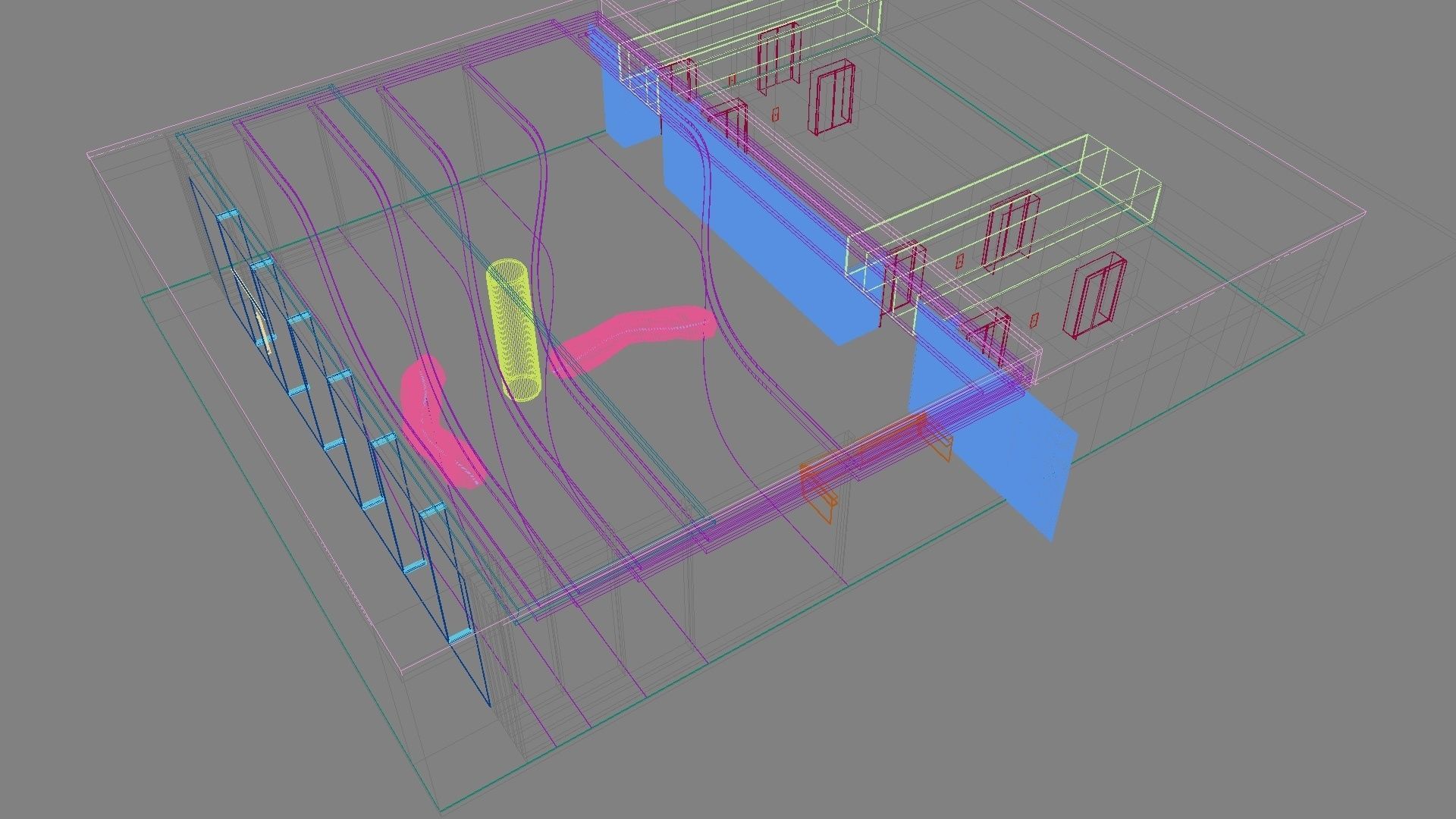Contemporary lobby in business center 3D model_16