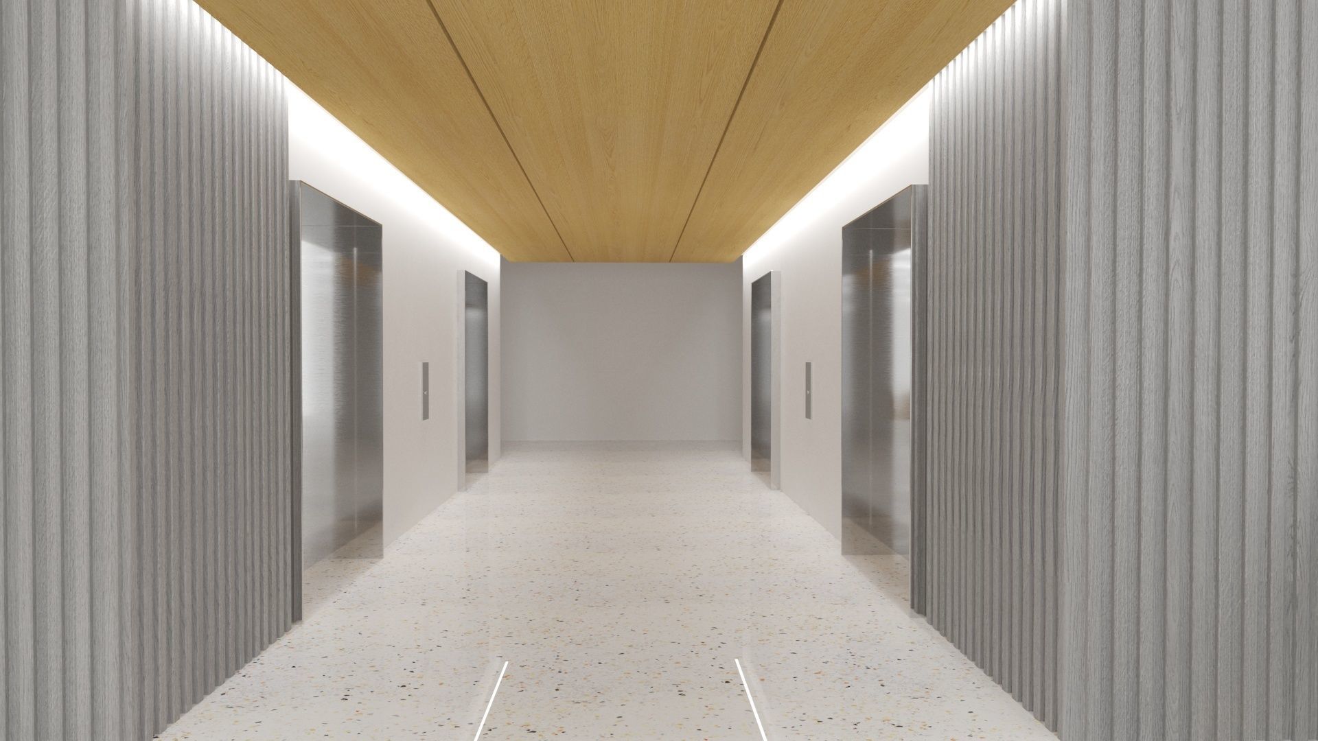 Contemporary lobby in business center 3D model_7