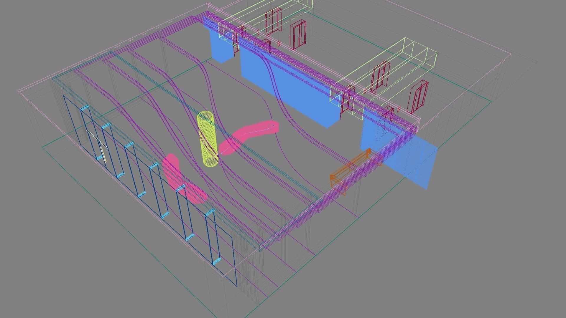 Contemporary lobby in business center 3D model_18