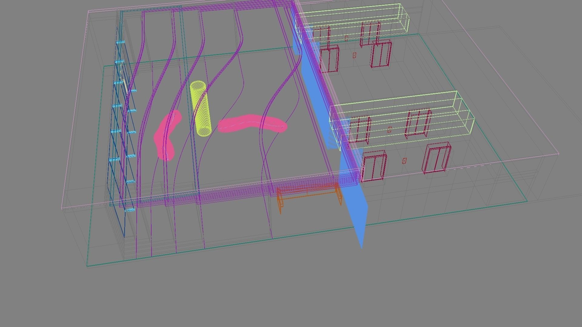 Contemporary lobby in business center 3D model_27