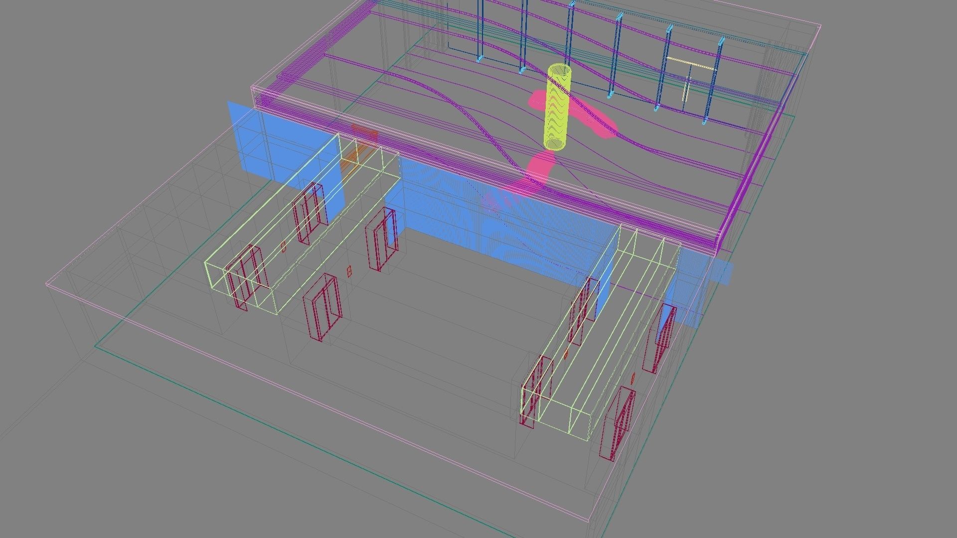 Contemporary lobby in business center 3D model_25