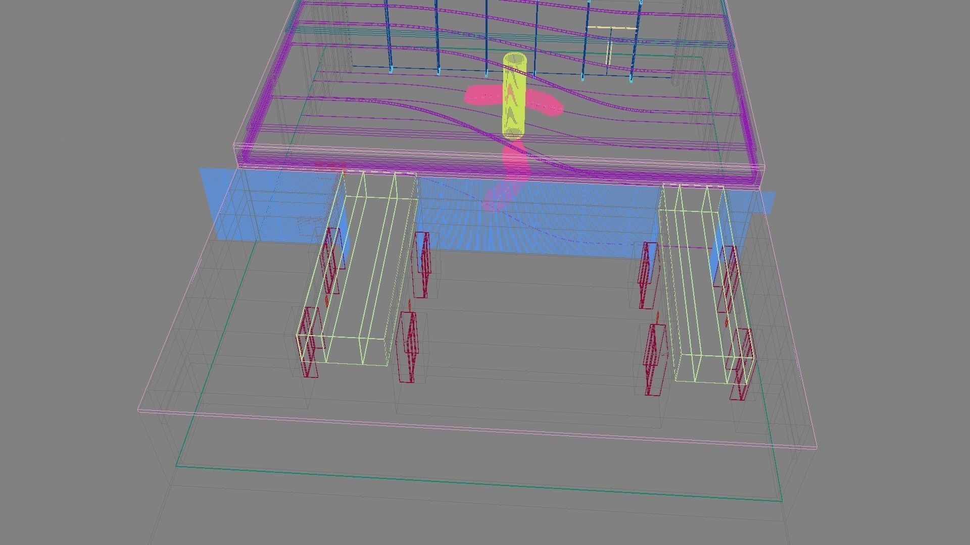 Contemporary lobby in business center 3D model_28