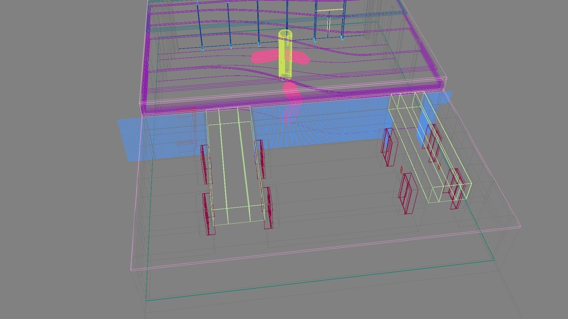 Contemporary lobby in business center 3D model_23