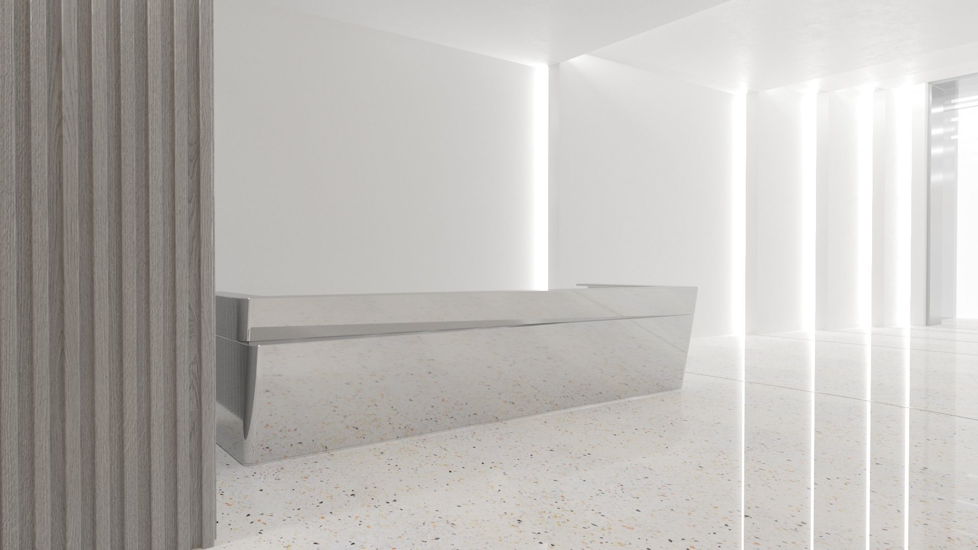 Contemporary lobby in business center 3D model_8