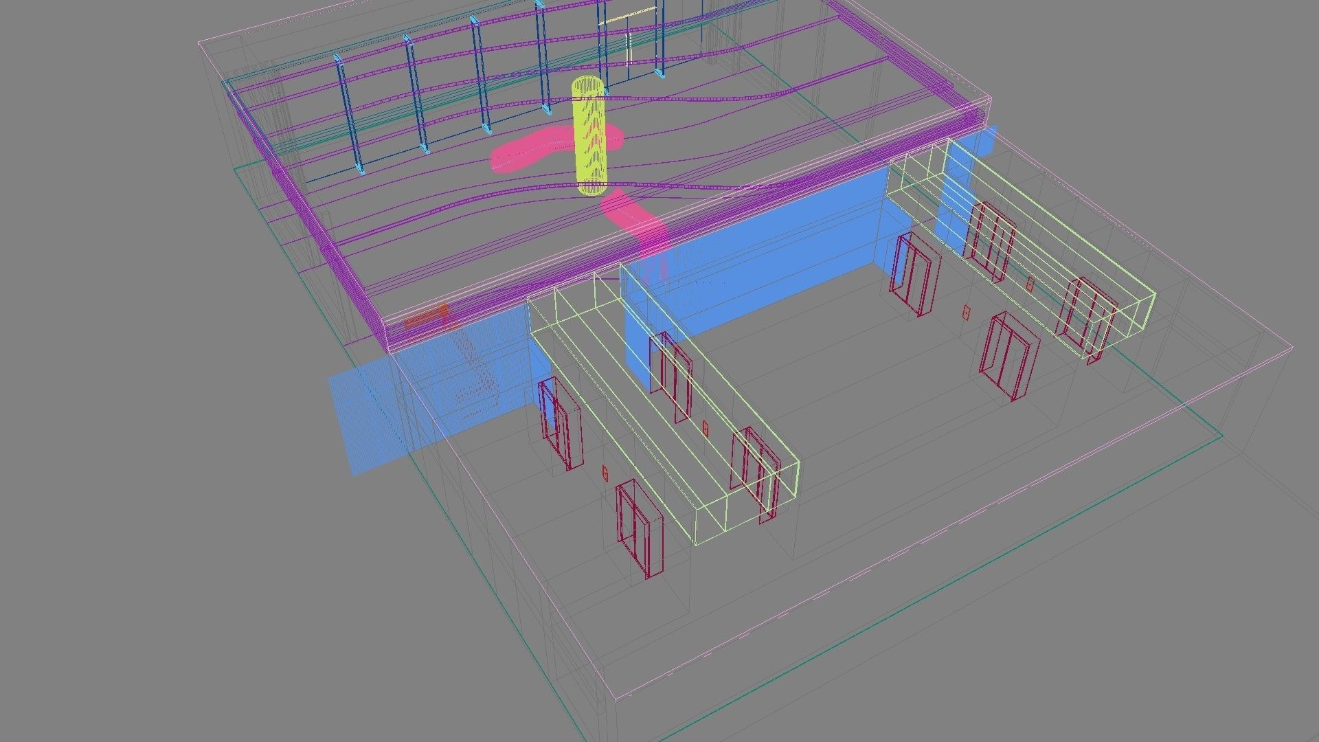 Contemporary lobby in business center 3D model_26
