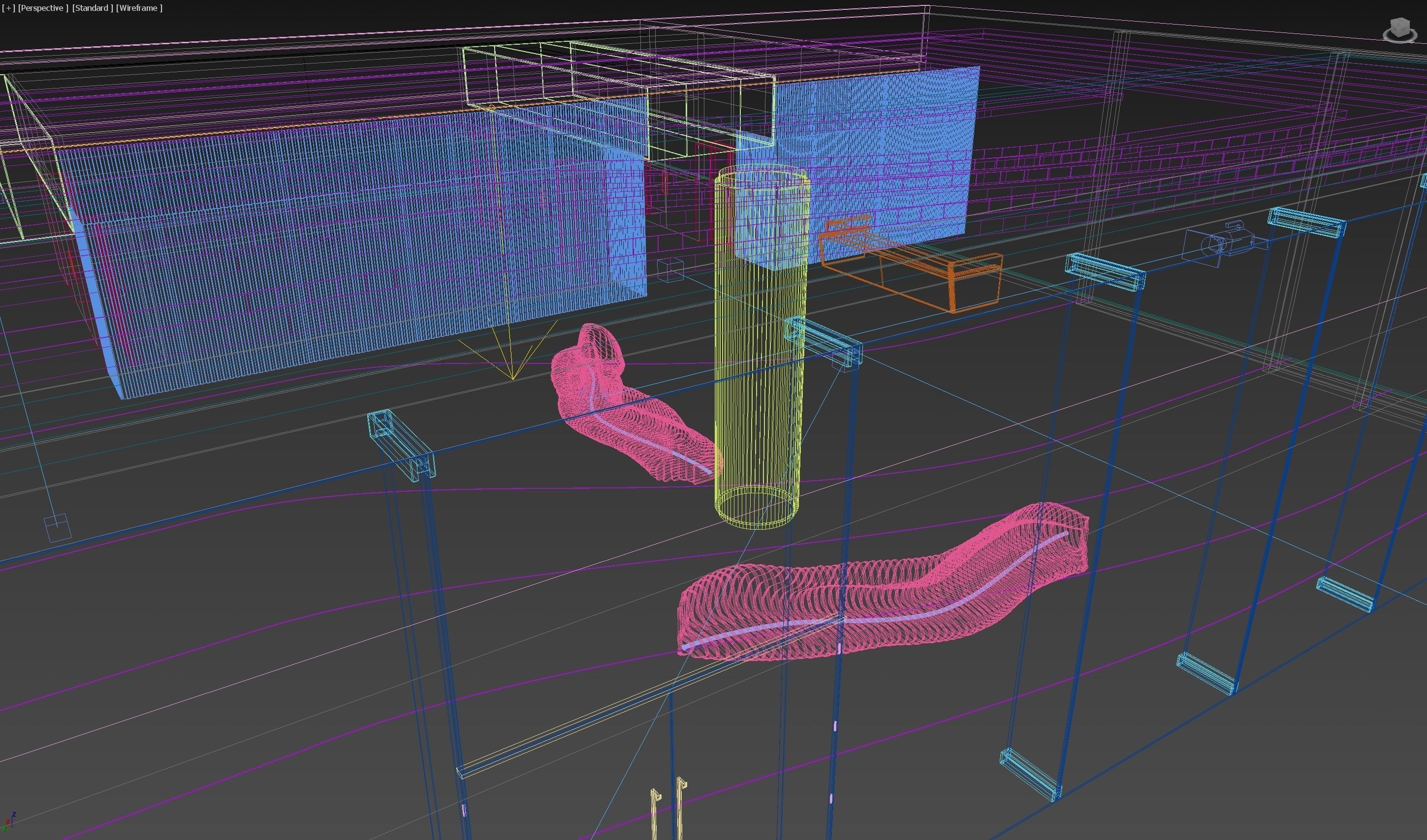 Contemporary lobby in business center 3D model_11