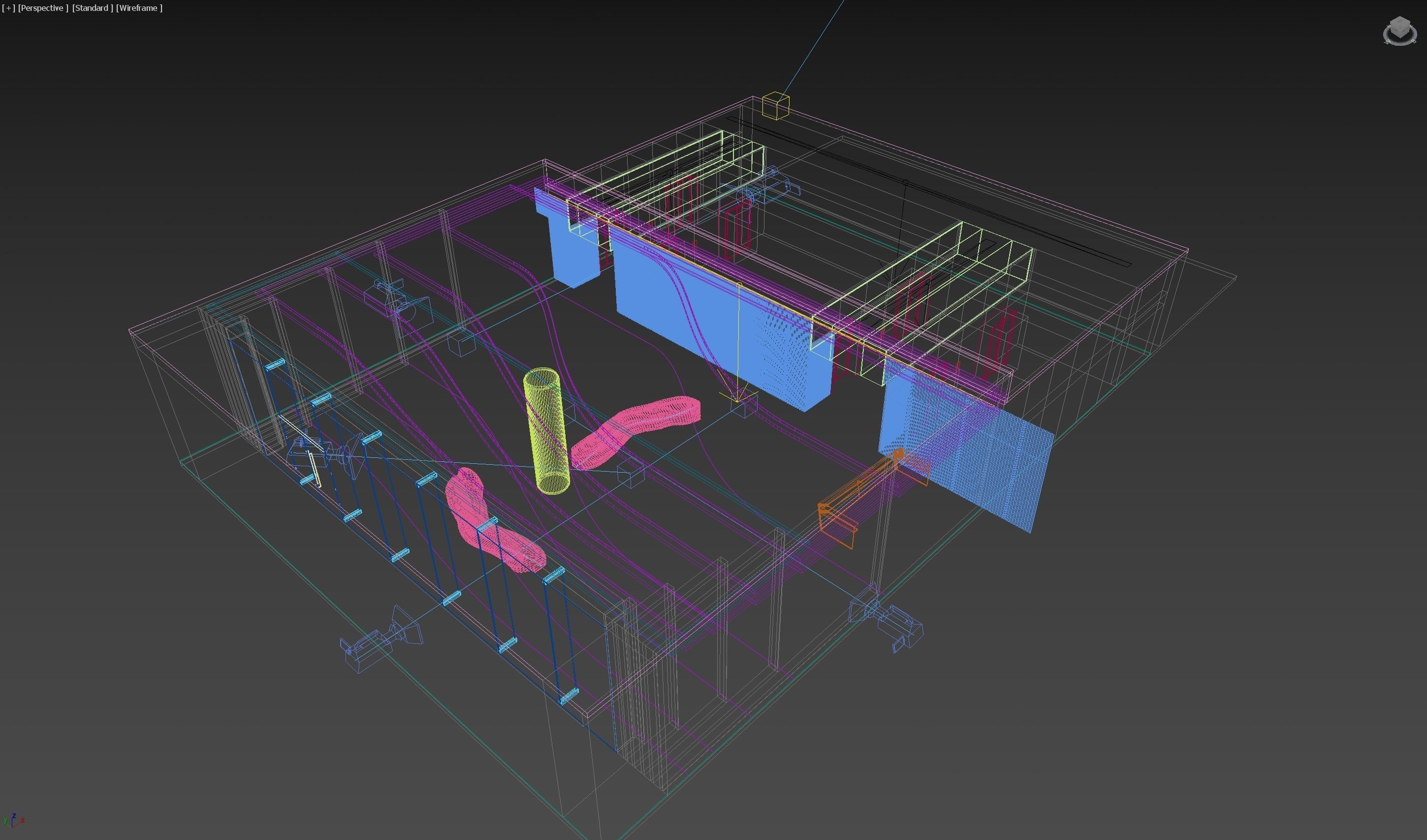 Contemporary lobby in business center 3D model_10