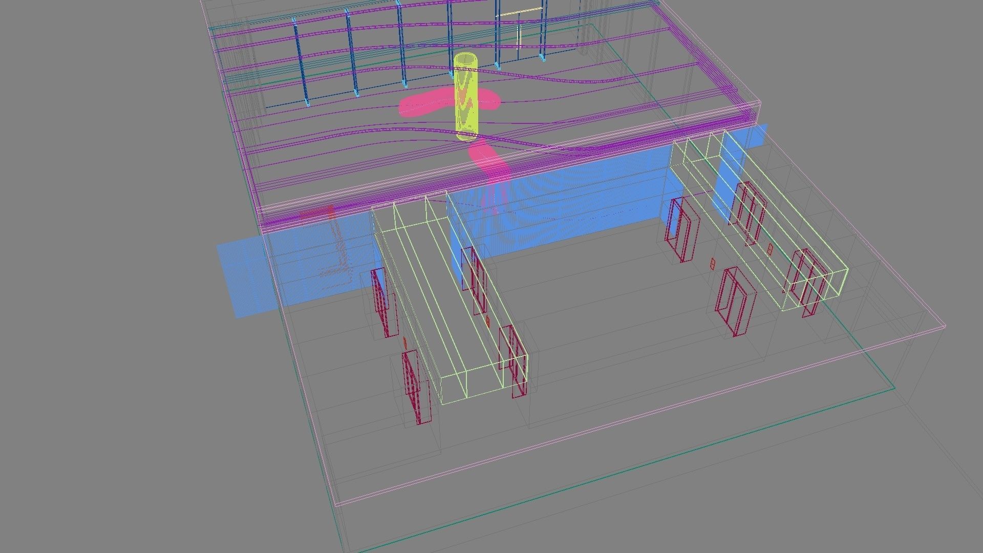 Contemporary lobby in business center 3D model_22
