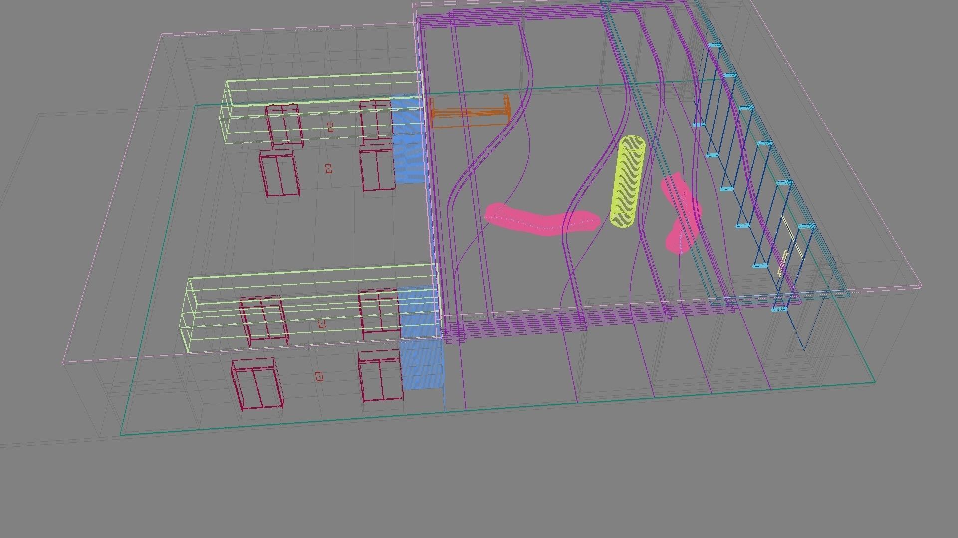 Contemporary lobby in business center 3D model_36