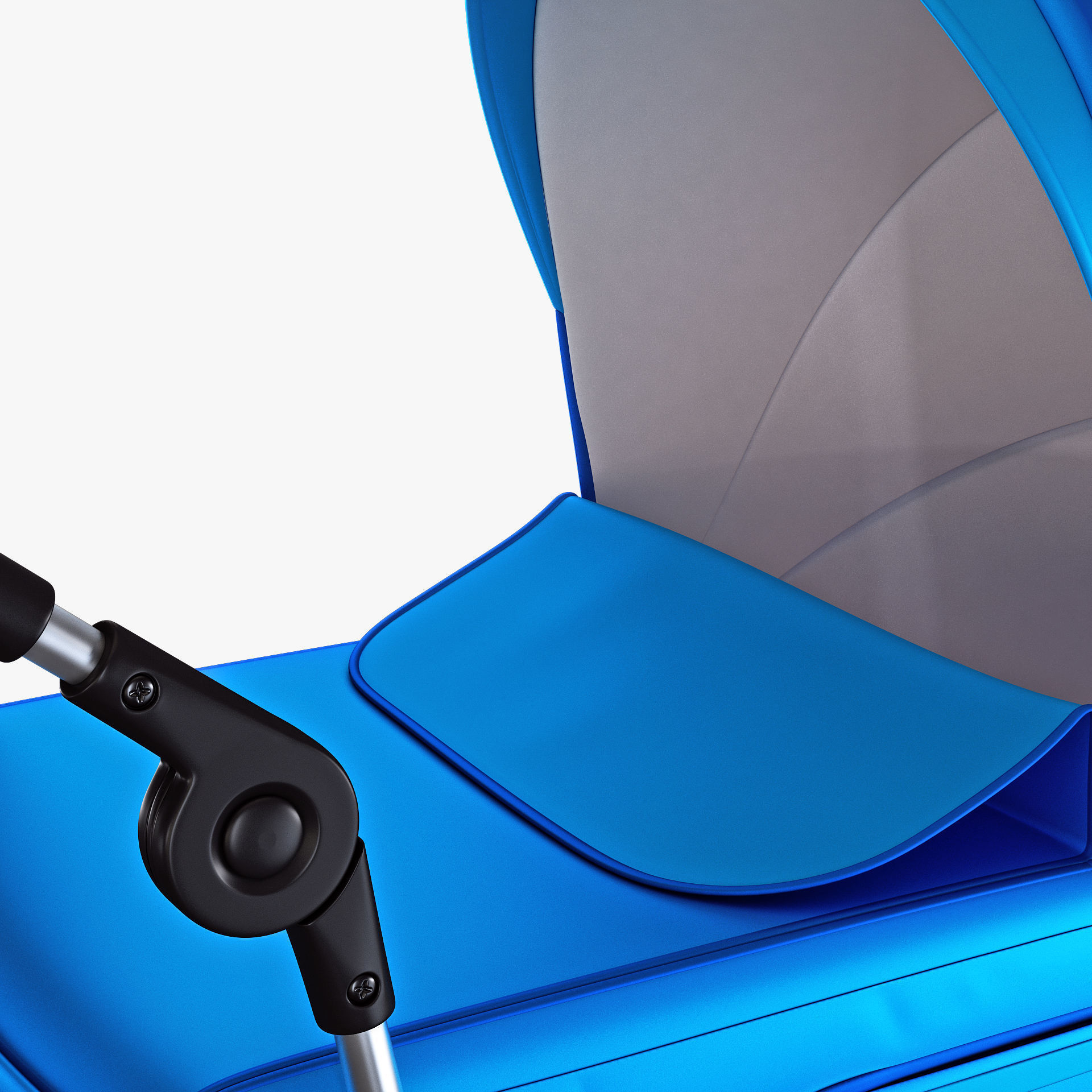 Baby Stroller Blue v 1 3D model_8