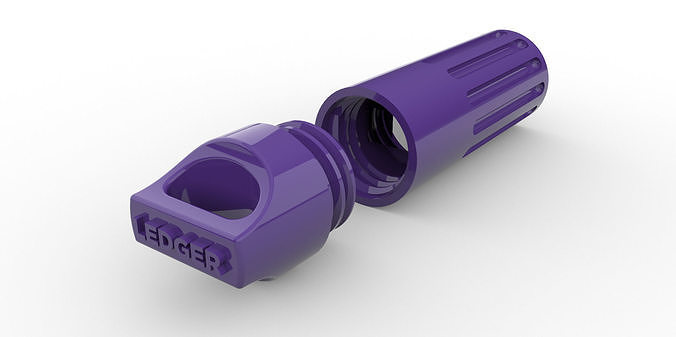 Ledger Nano S water resistance capsule with holder area on cap Free 3D print model