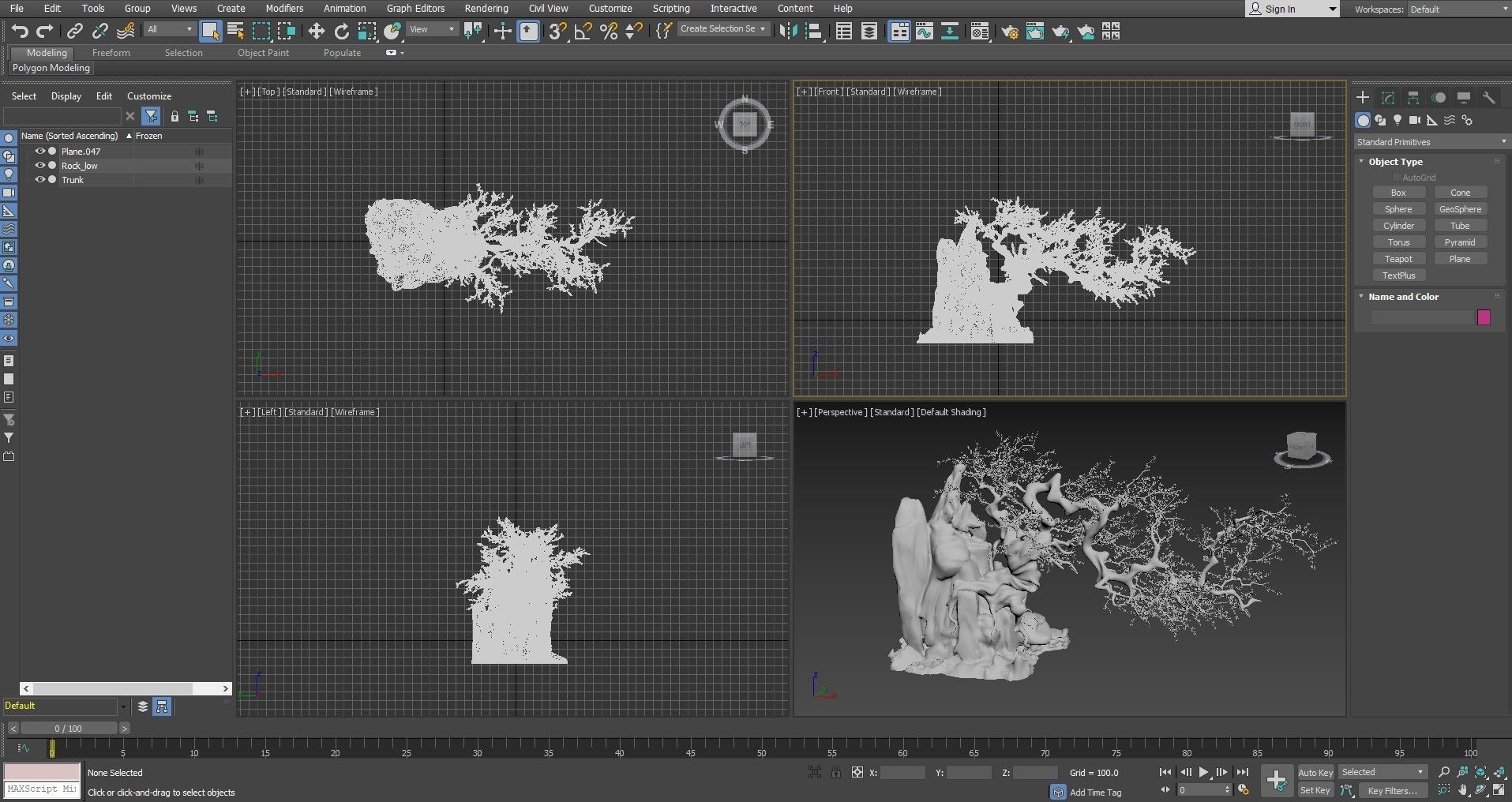 Old Peach Blossom Tree 3D model_13