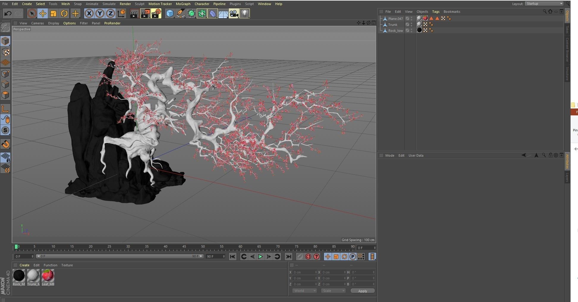 Old Peach Blossom Tree 3D model_14