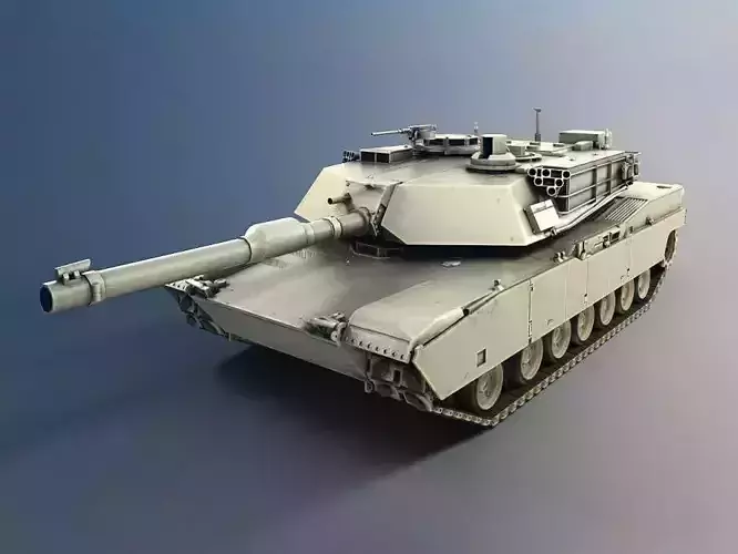 Gray Military Tank 3D model