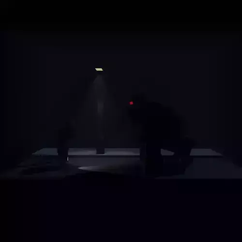 THE MONSTER room with light