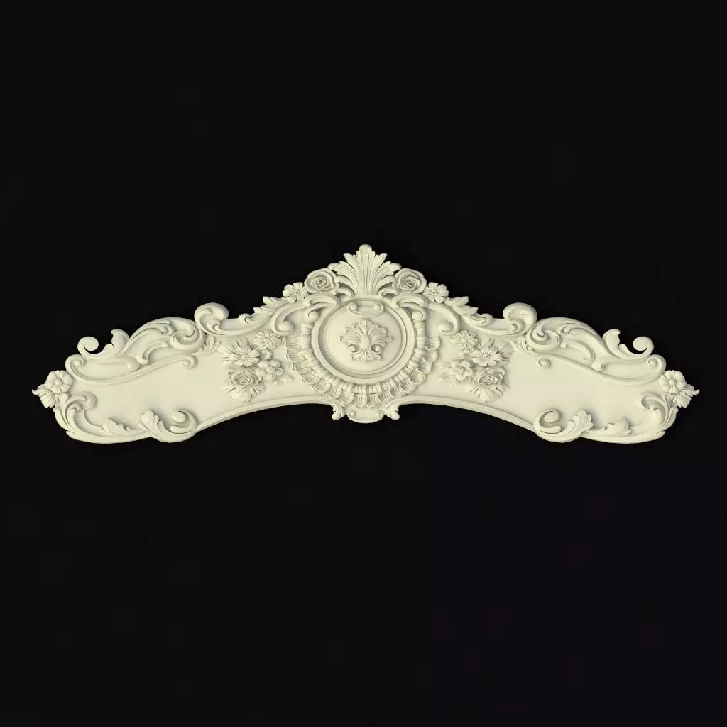 dekor shabby chic ornate crown molding 3D model_0