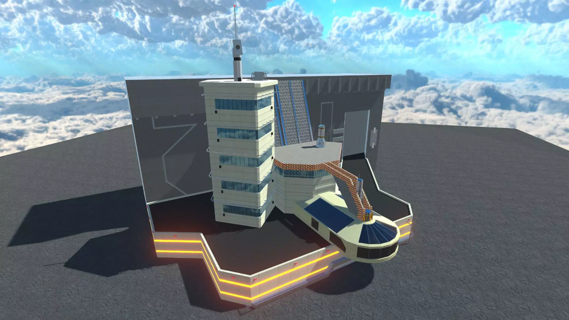Sci-Fi Building 11 3D model_0