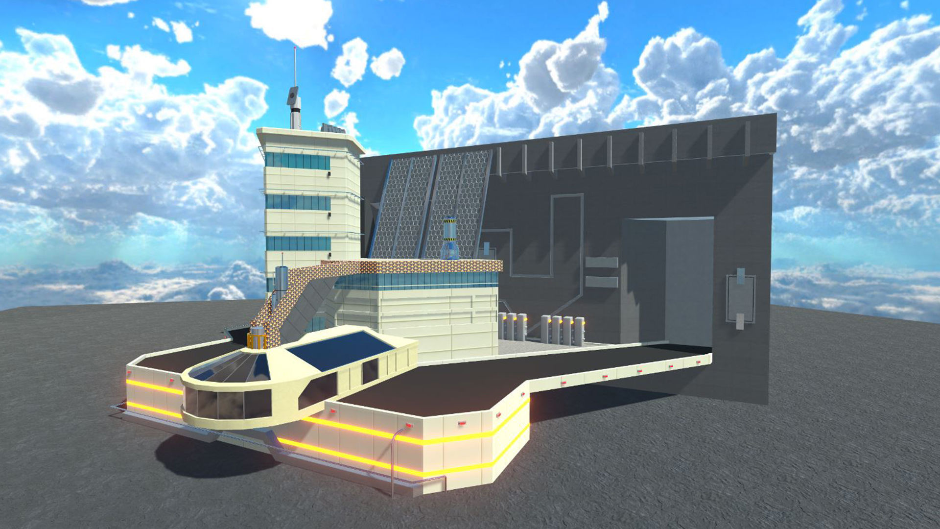 Sci-Fi Building 11 3D model_1