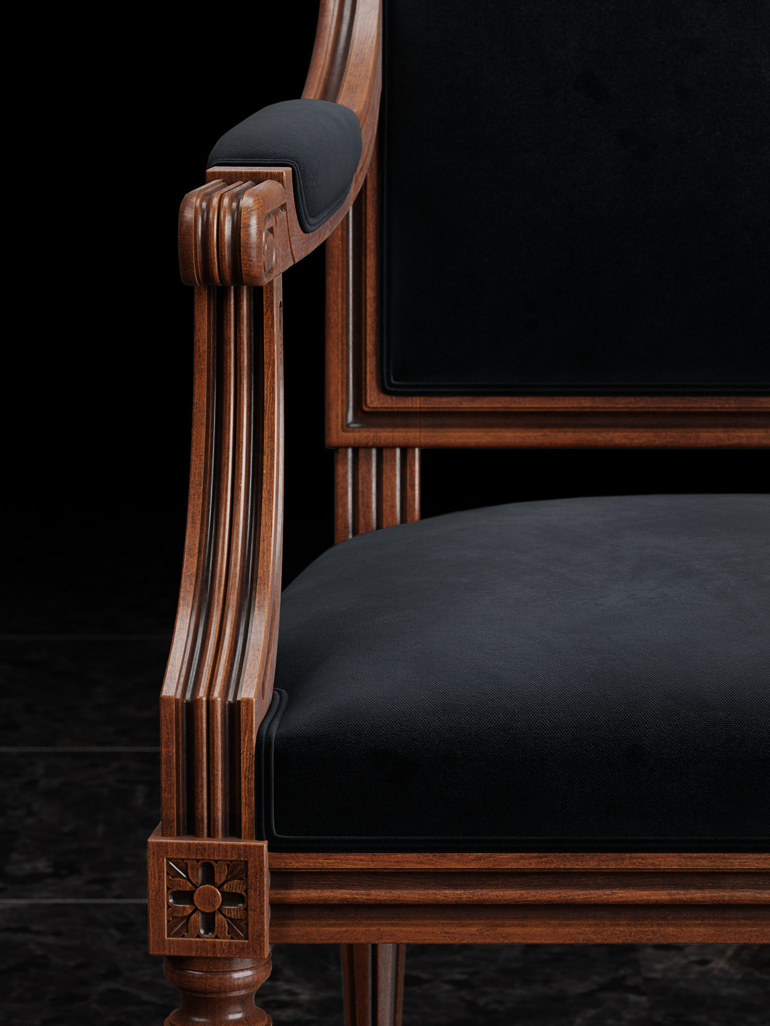 Chairs Louis XVI 3D Model Collection_2