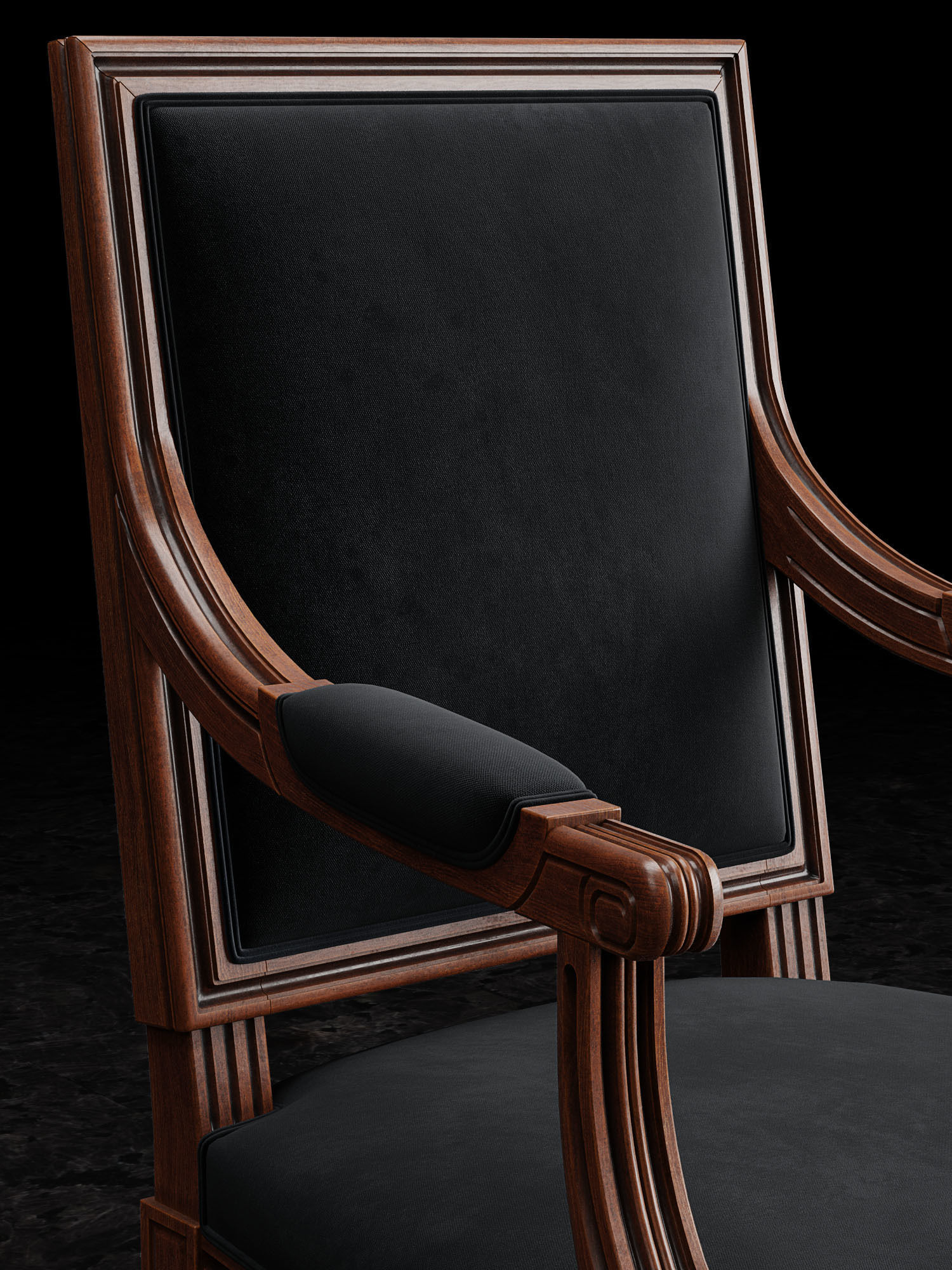 Chairs Louis XVI 3D Model Collection_4