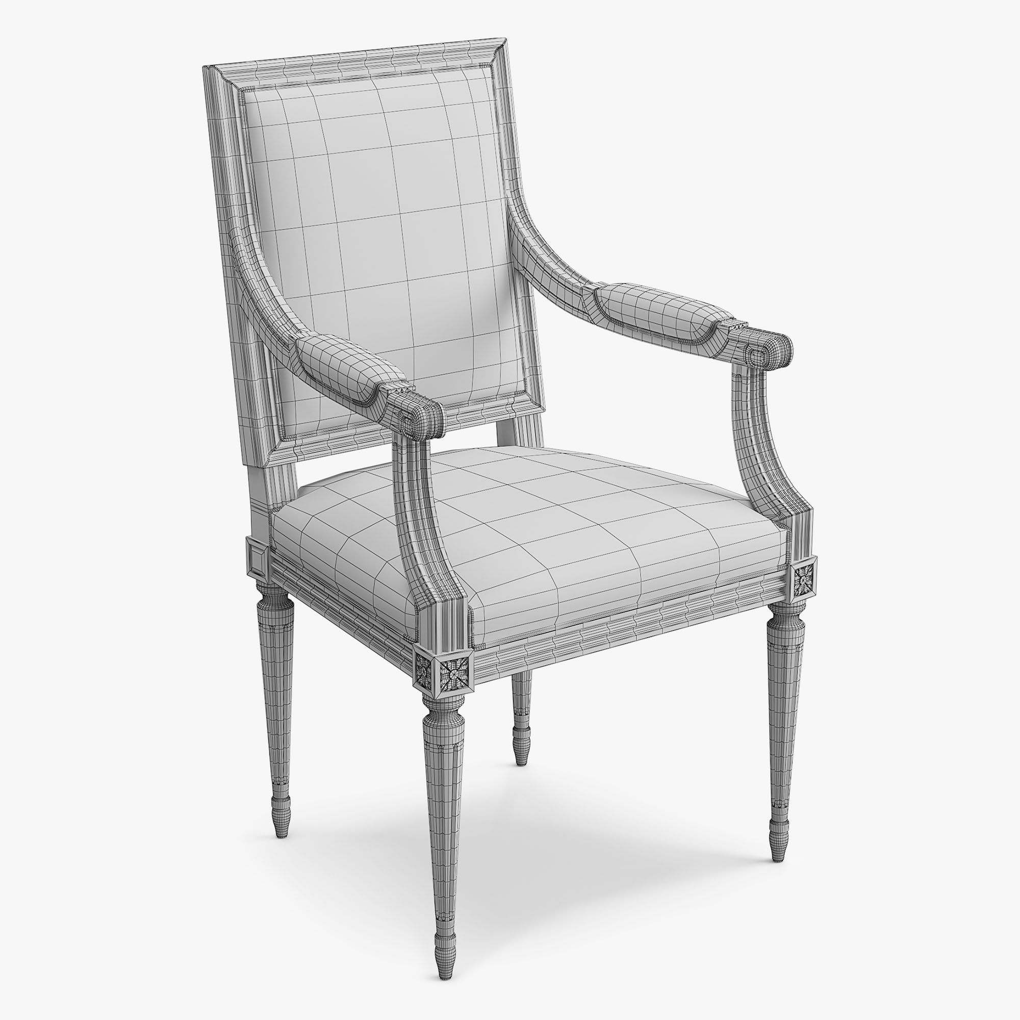 Chairs Louis XVI 3D Model Collection_6