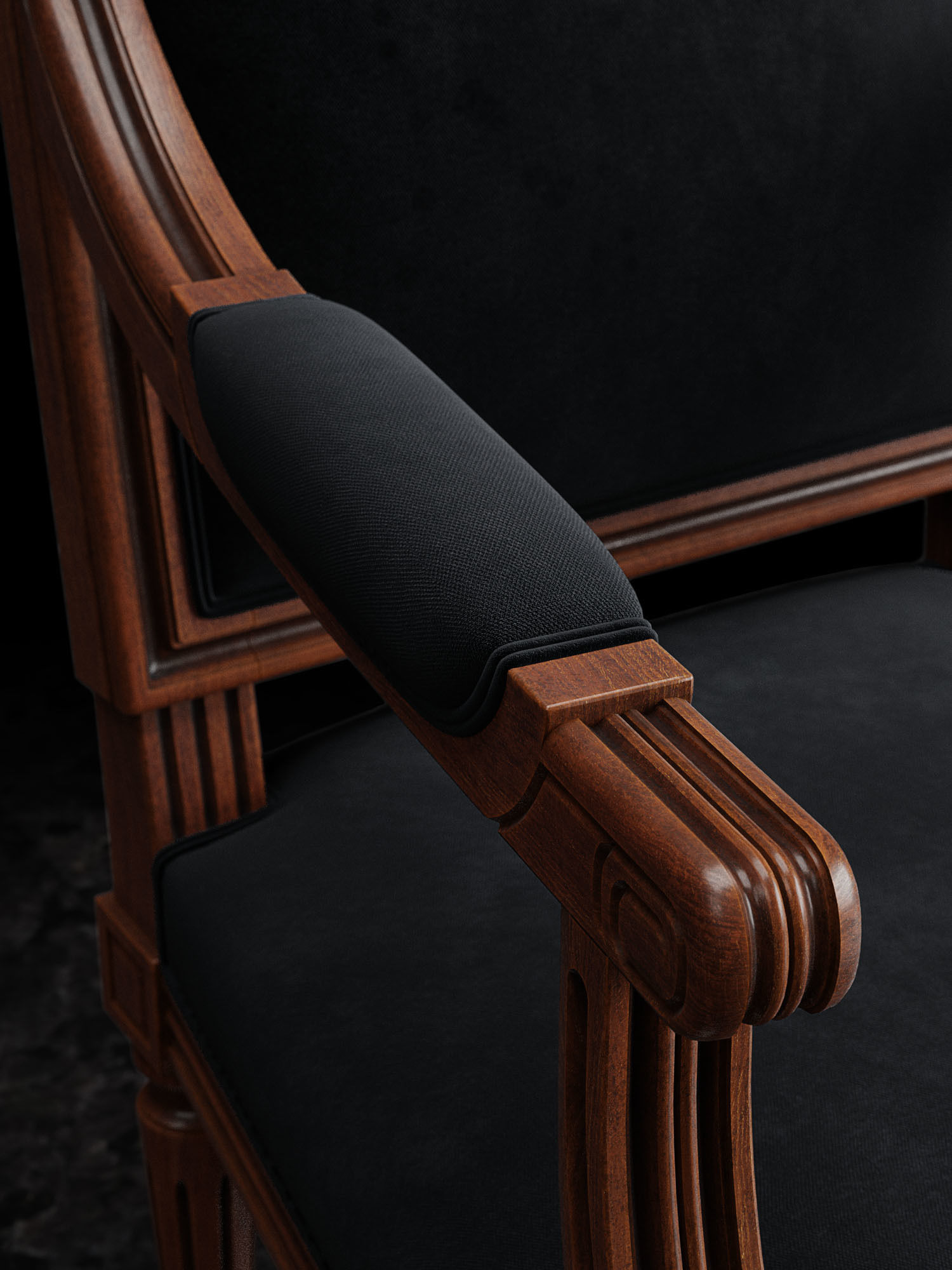Chairs Louis XVI 3D Model Collection_3