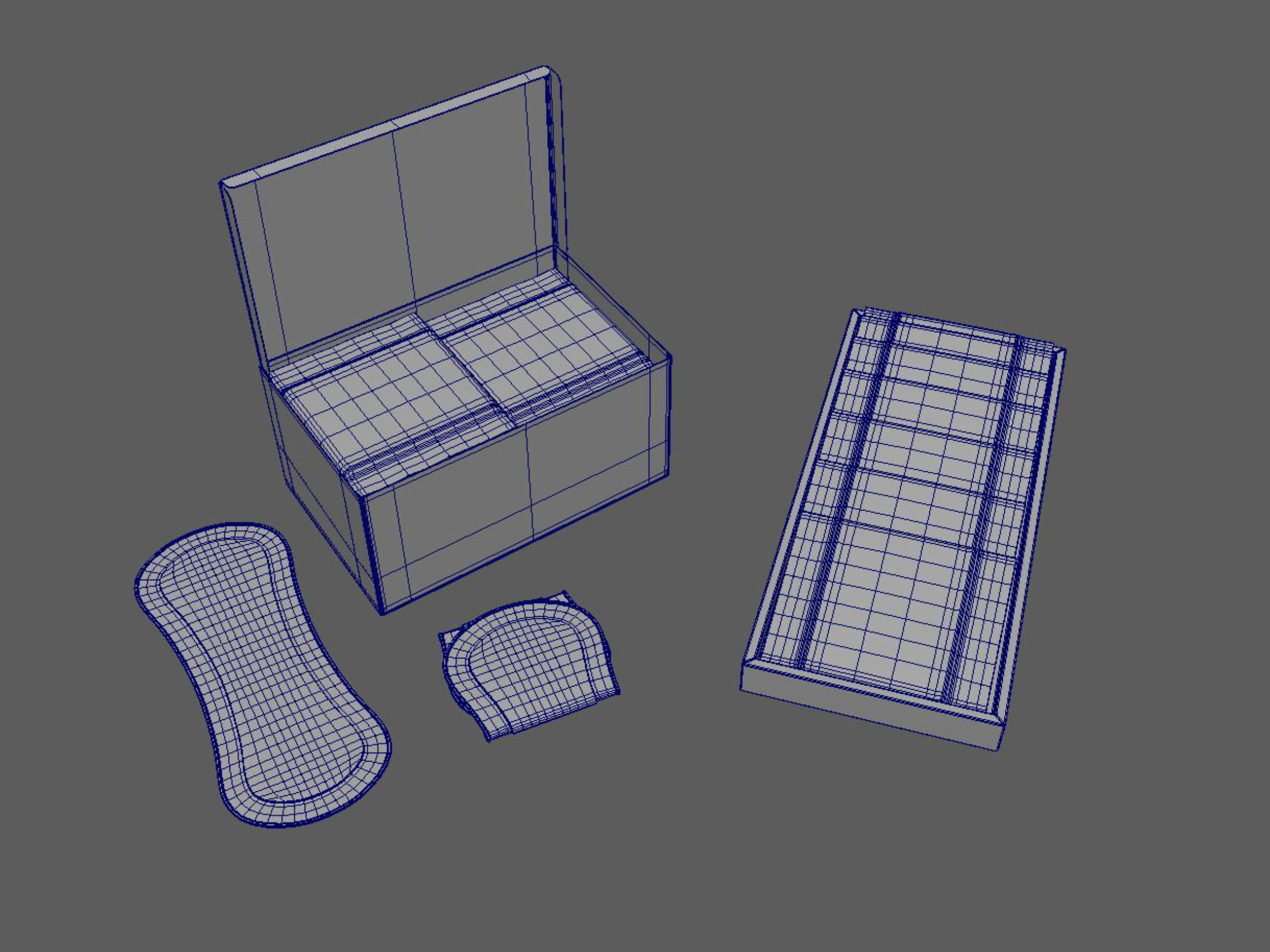 Pantyliner Set box 3D model_12