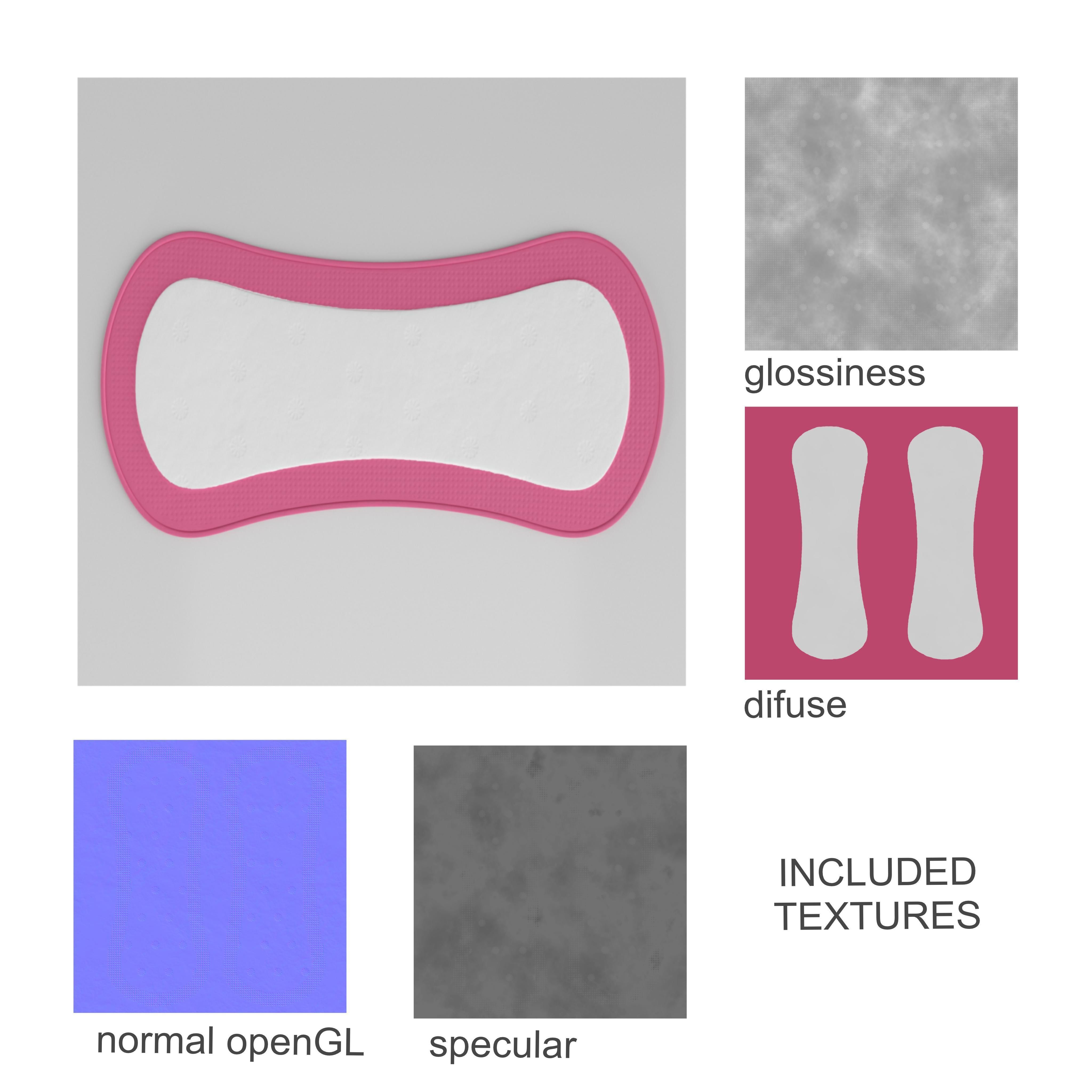 Pantyliner Set box 3D model_16