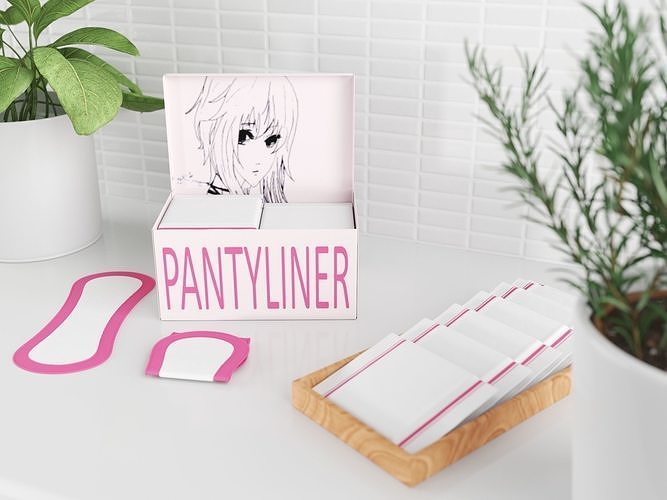 Pantyliner Set box 3D model
