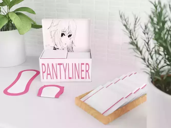Pantyliner Set box 3D model