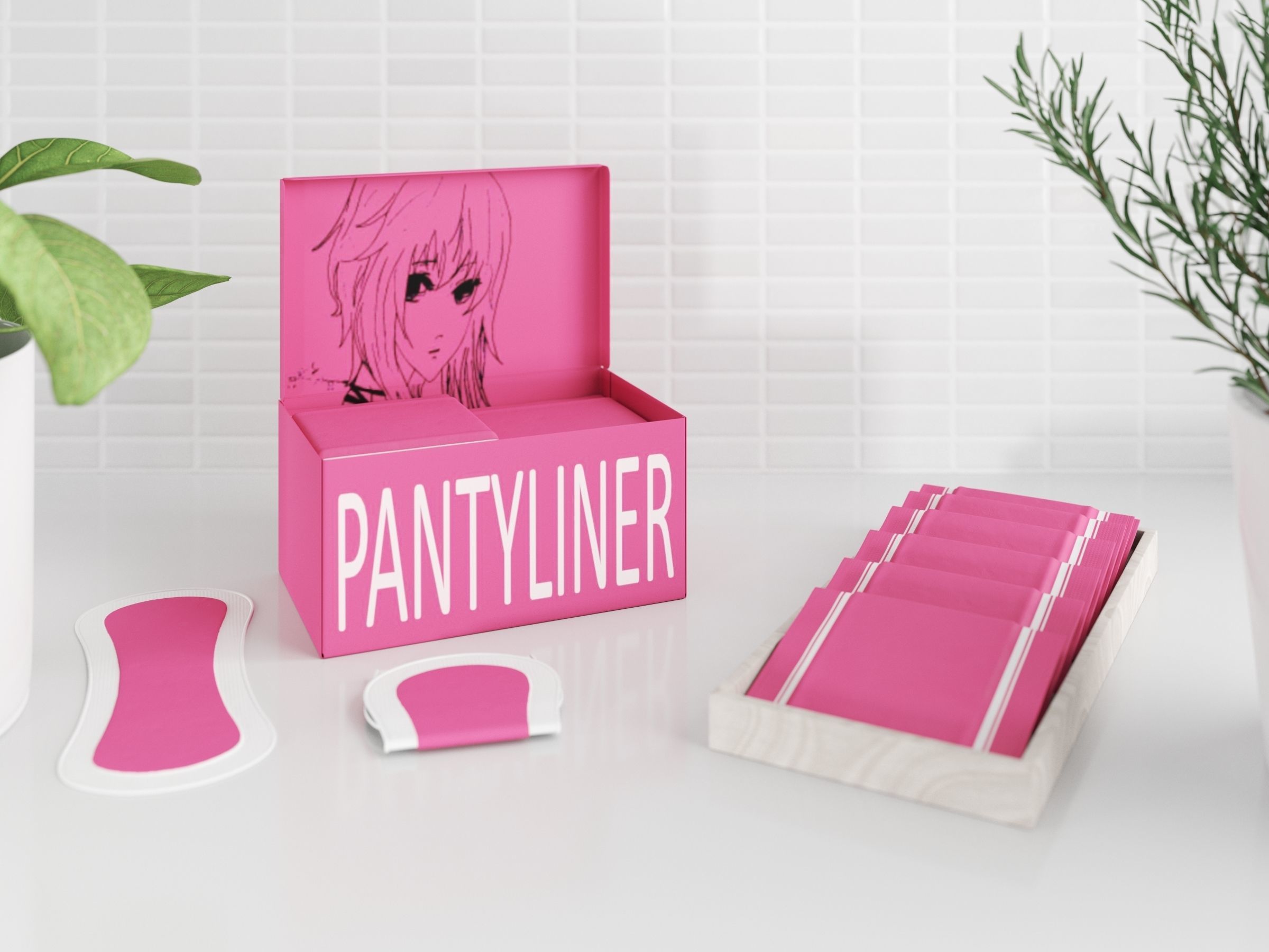 Pantyliner Set box 3D model_5