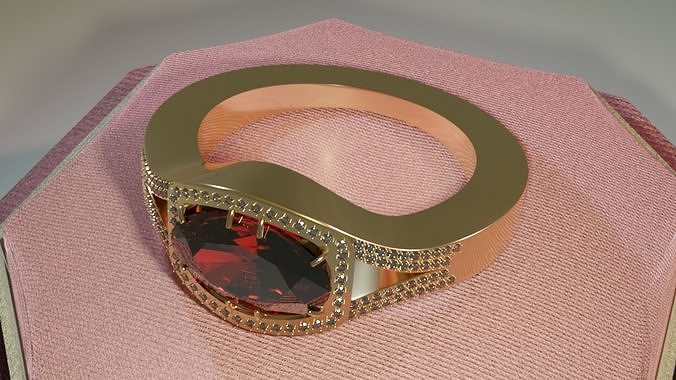Ruby ring 3D print model