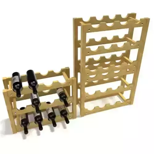 Blonde Stackable Wine Bottle Rack