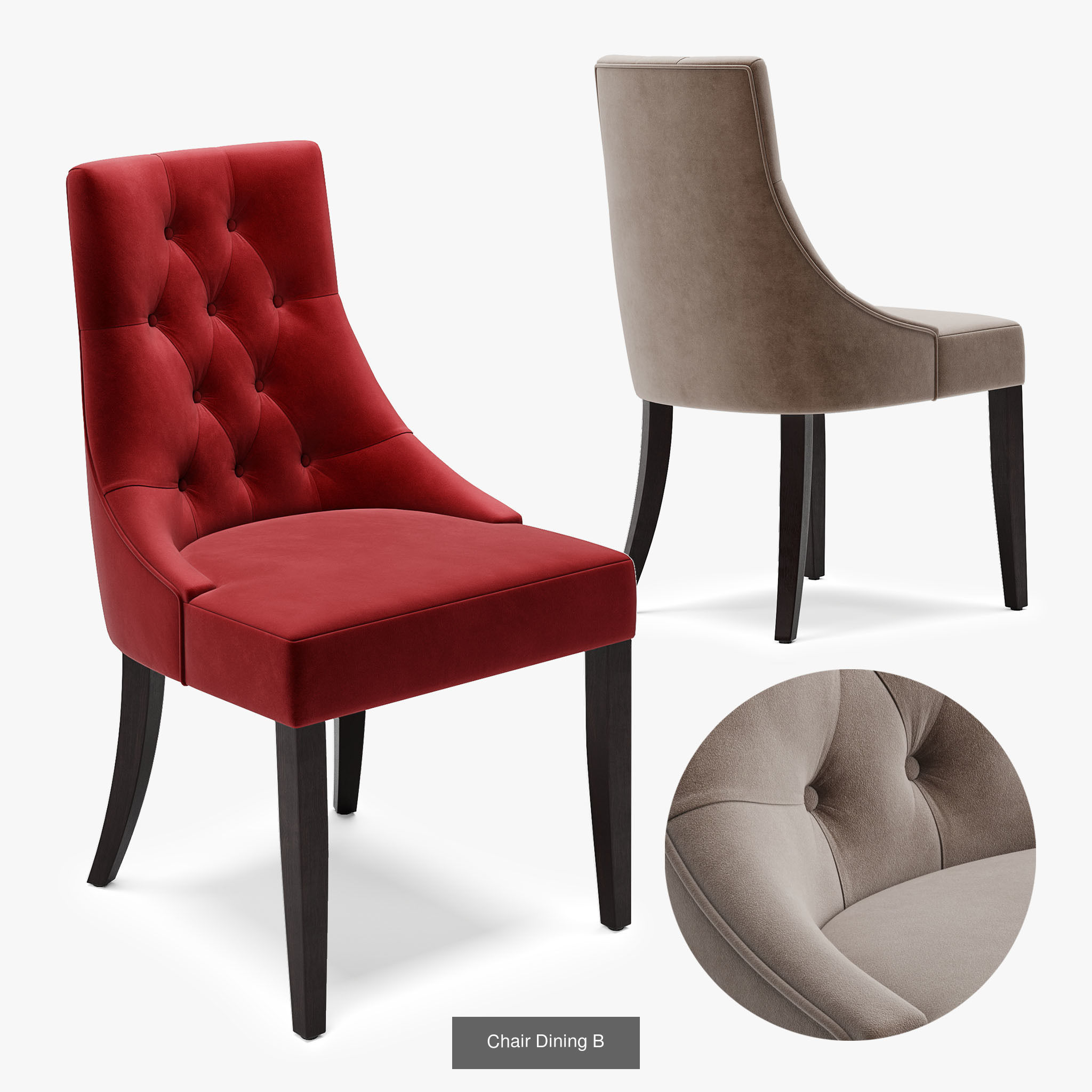 Chairs Dinning 3D Model Collection_1