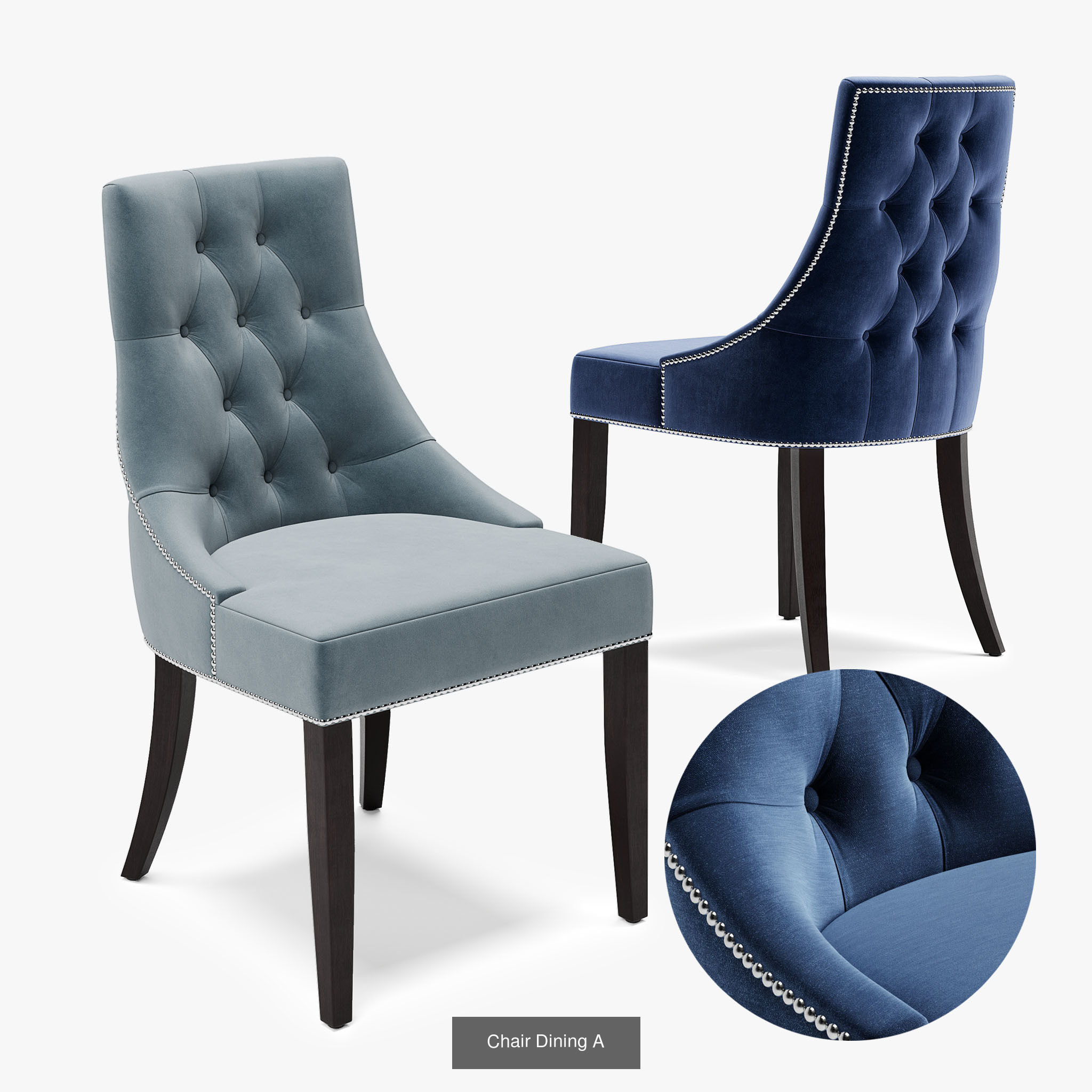 Chairs Dinning 3D Model Collection_4