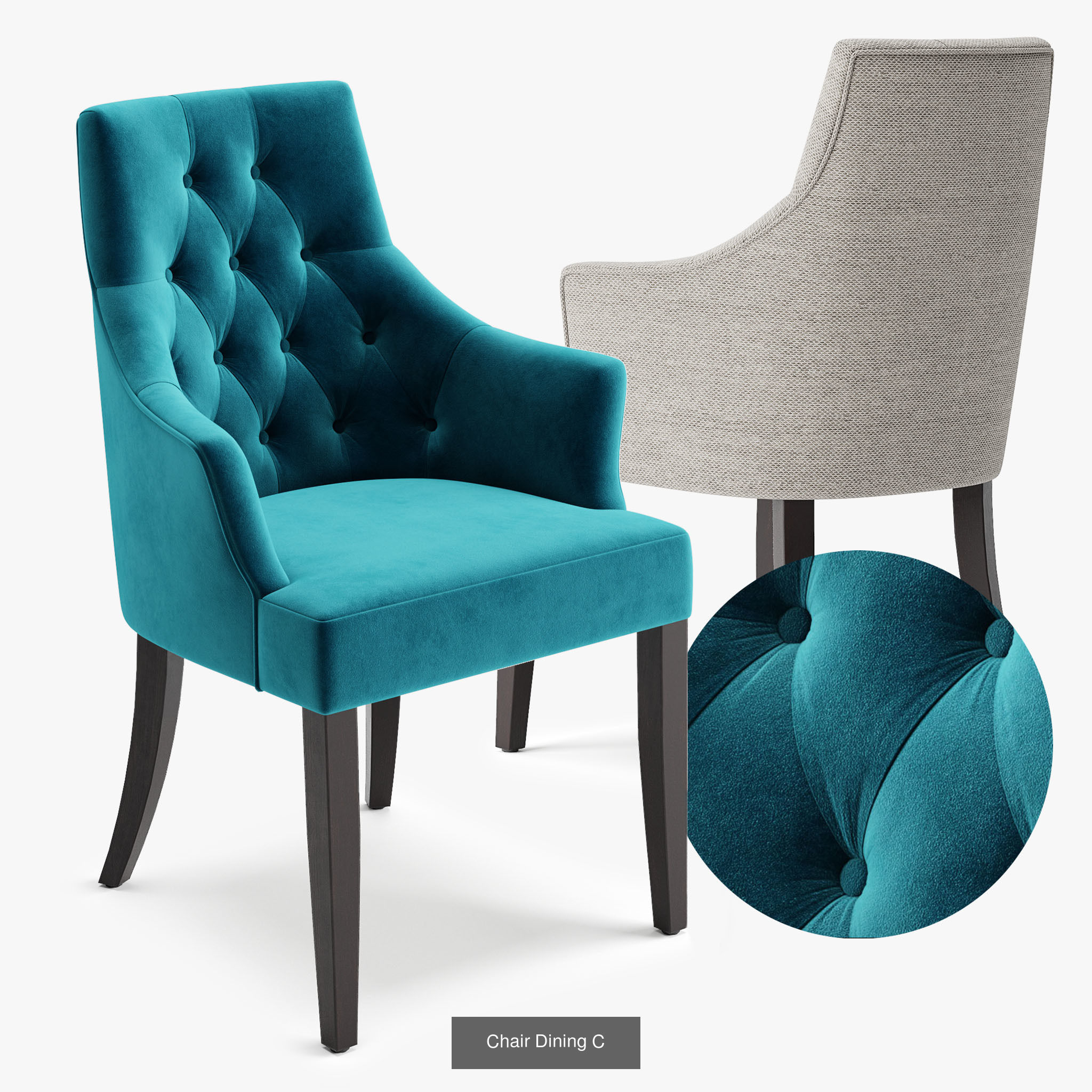 Chairs Dinning 3D Model Collection_7