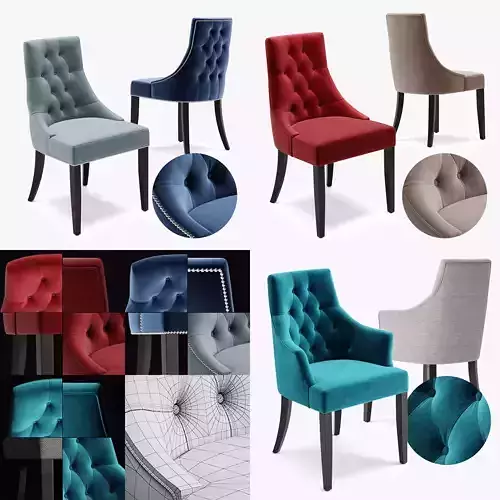 Chairs Dinning 3D Model Collection