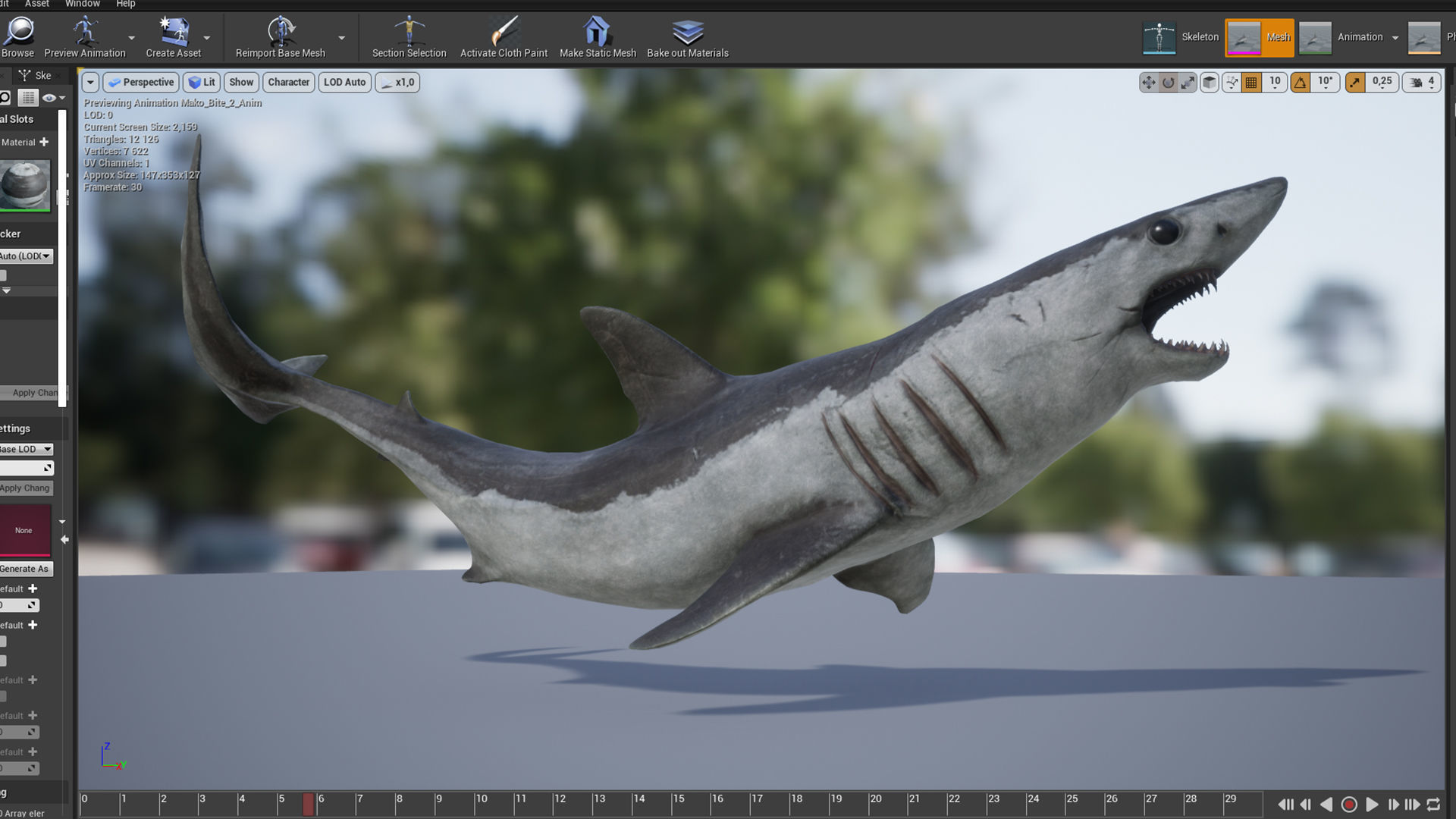 Mako Shark Low-poly 3D model_9