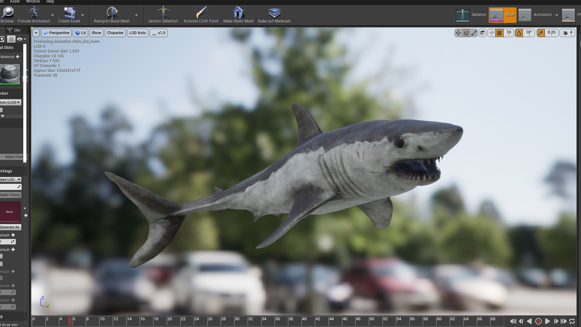Mako Shark Low-poly 3D model_6