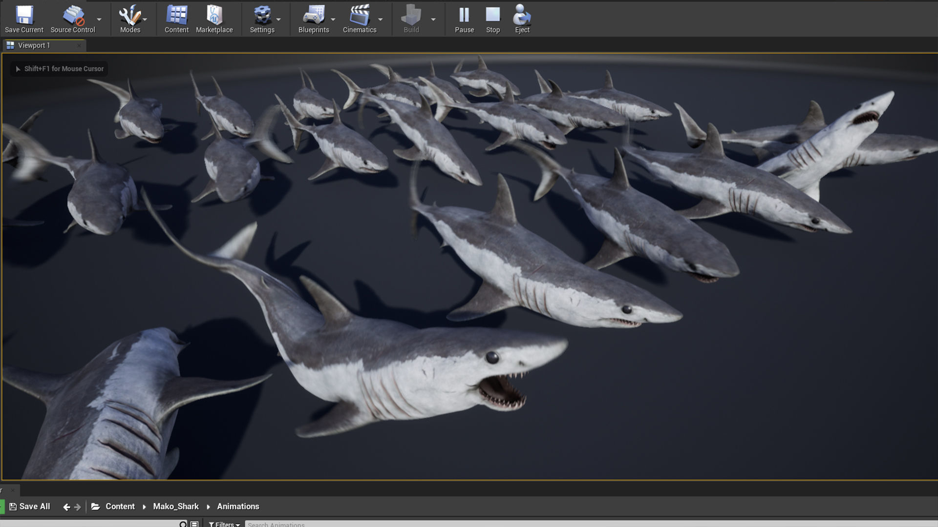 Mako Shark Low-poly 3D model_12