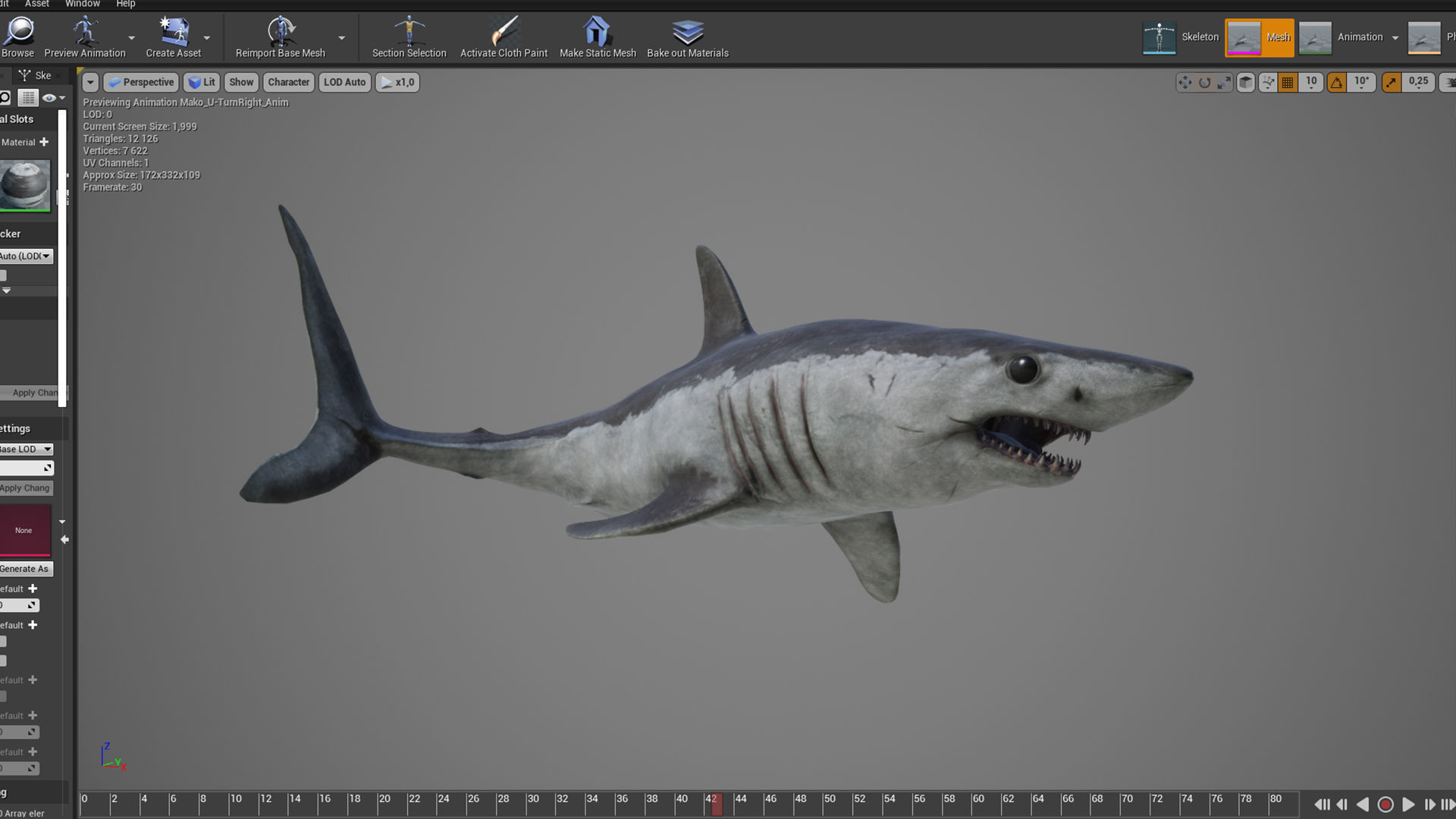 Mako Shark Low-poly 3D model_3