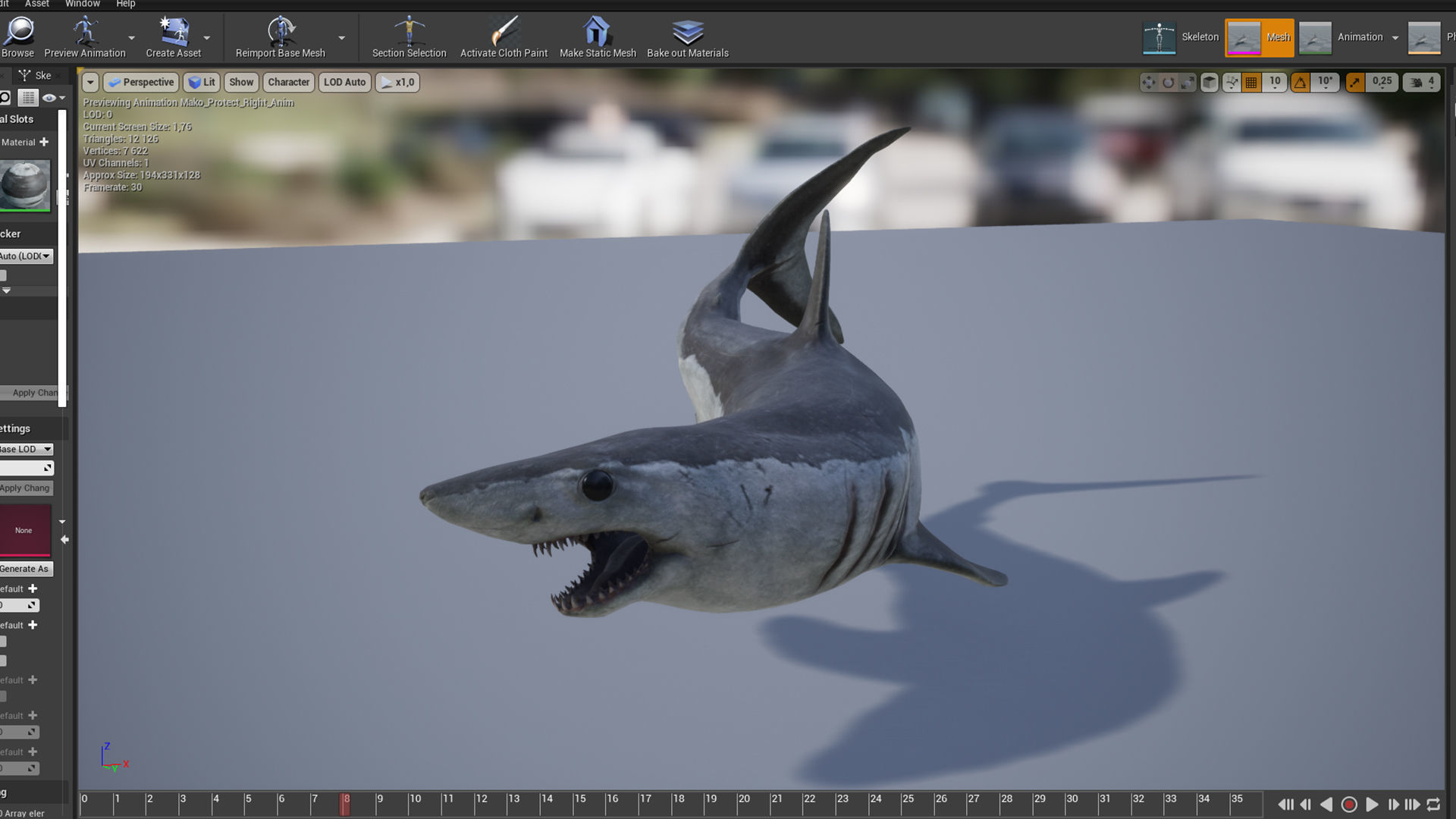 Mako Shark Low-poly 3D model_7
