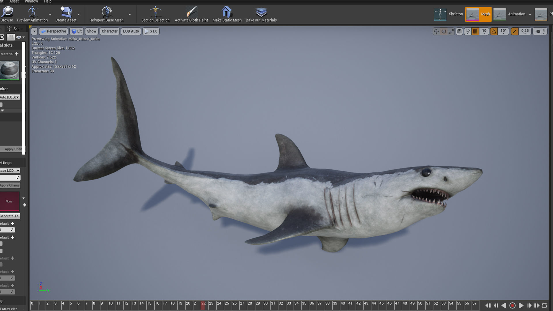 Mako Shark Low-poly 3D model_5
