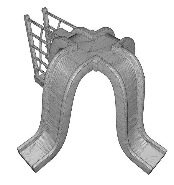 Kids Playground Equipment Low-poly 3D model_3