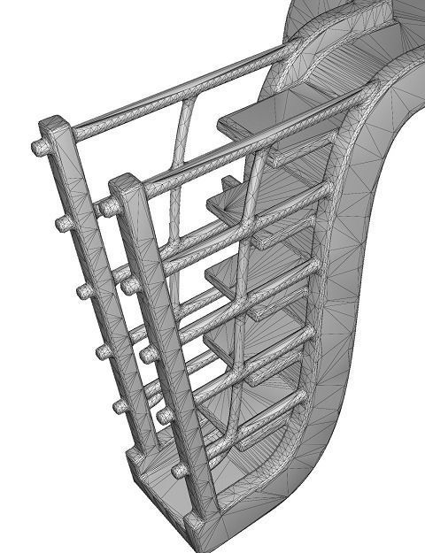 Kids Playground Equipment Low-poly 3D model_4