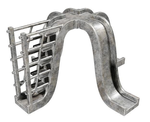 Kids Playground Equipment Low-poly 3D model_1