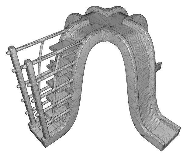 Kids Playground Equipment Low-poly 3D model_2