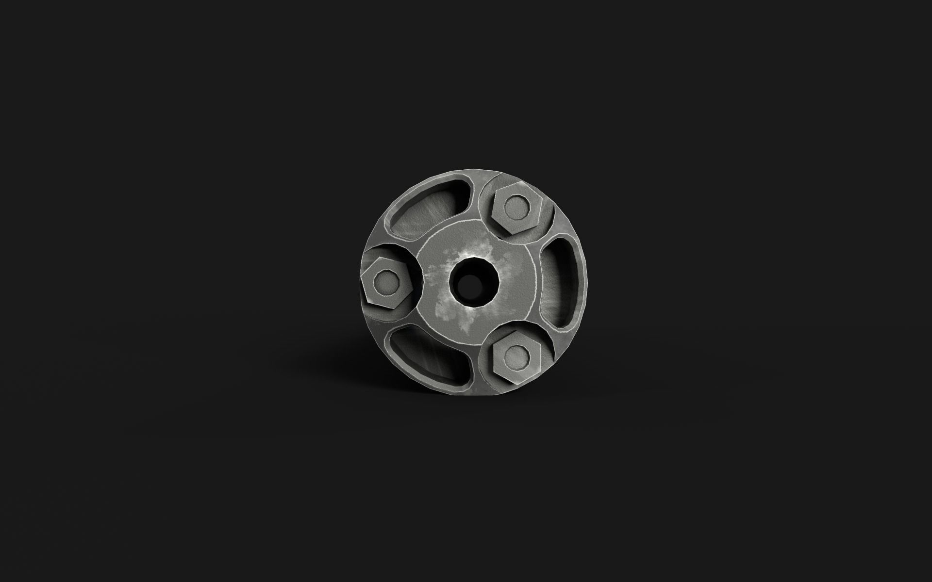 Silencer Hexagon DTKP 762x39 Low-poly 3D model_3